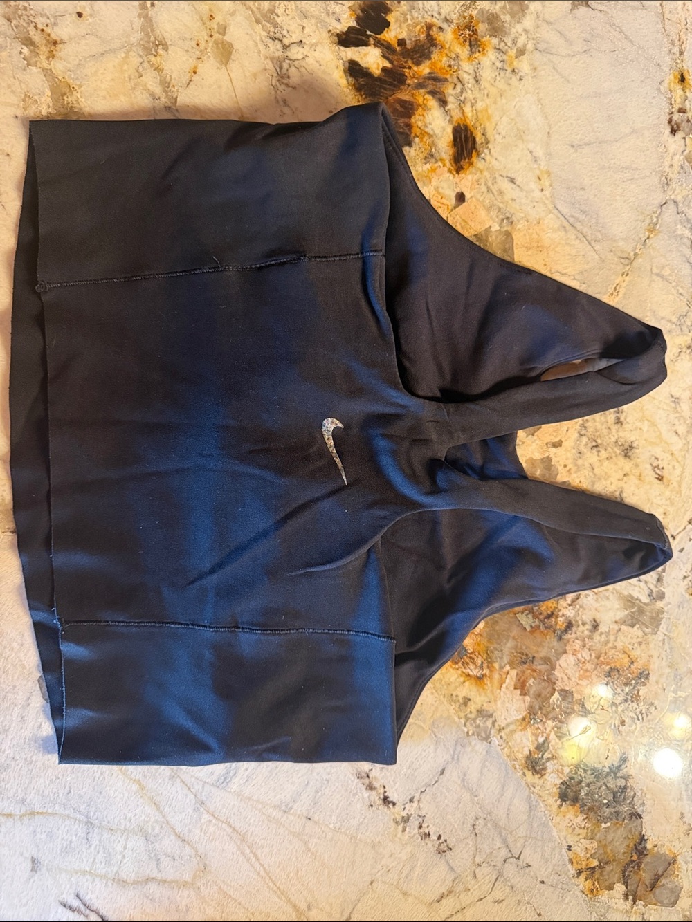 Nike Black Racerback Sports Bra with Silver Swoosh